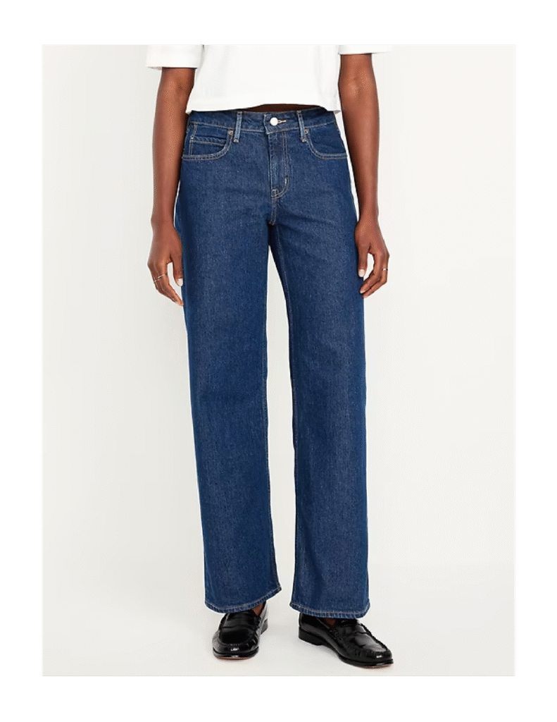 Mid-Rise Wide-Leg Jeans Old Navy (talla 2)