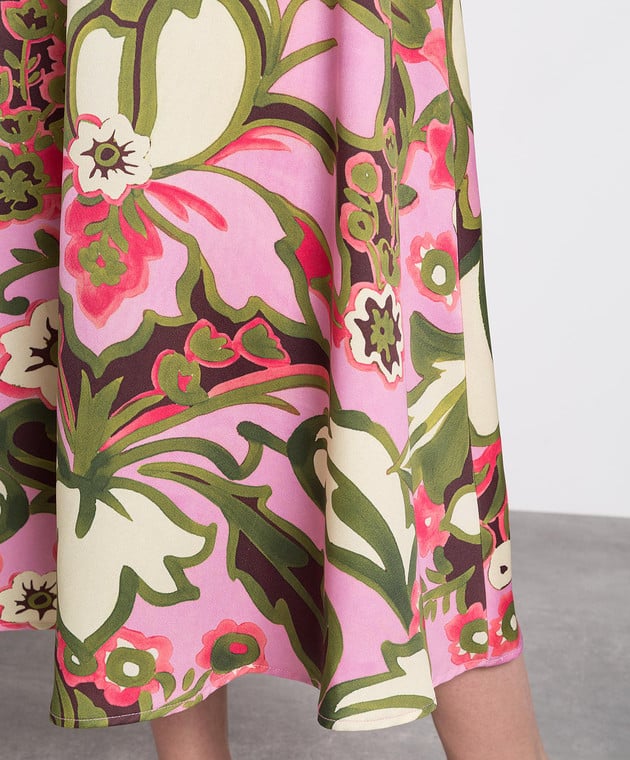 Max & Co midi skirt in floral print (talla small) - 3