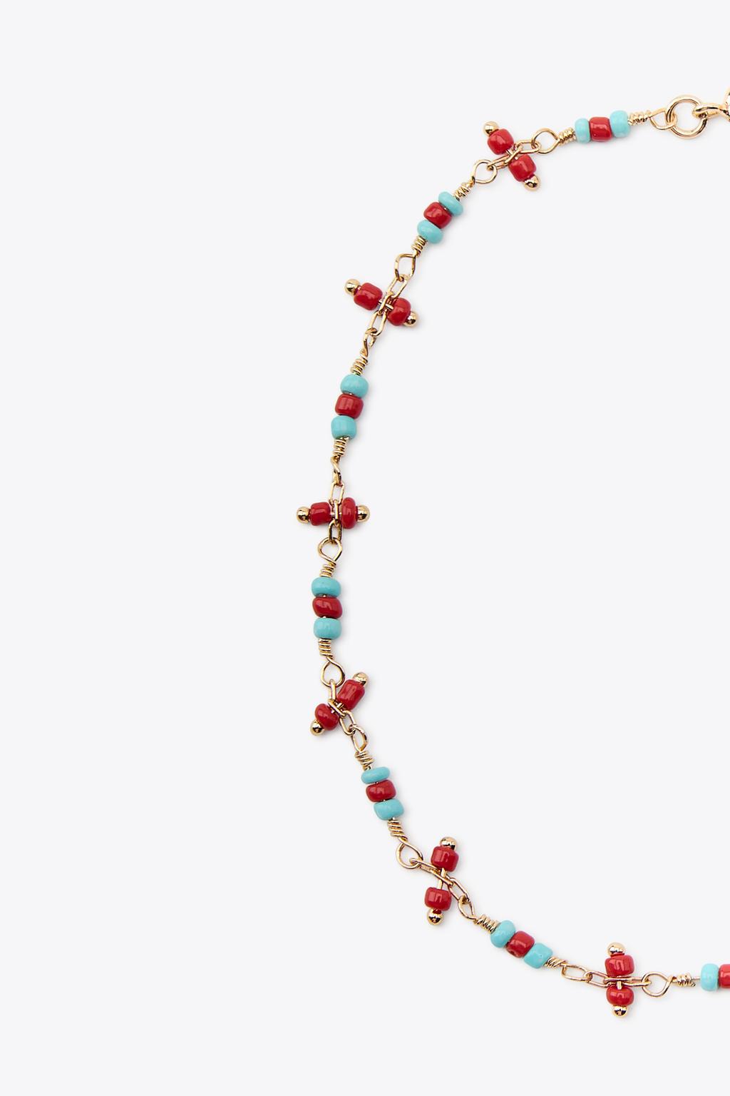 PACK 3 PULSERAS TOBILLERAS ABALORIOS ZARA nuevas - 4