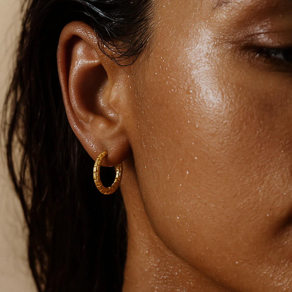 Box Link Hoop Earring Ellie Vail - 2