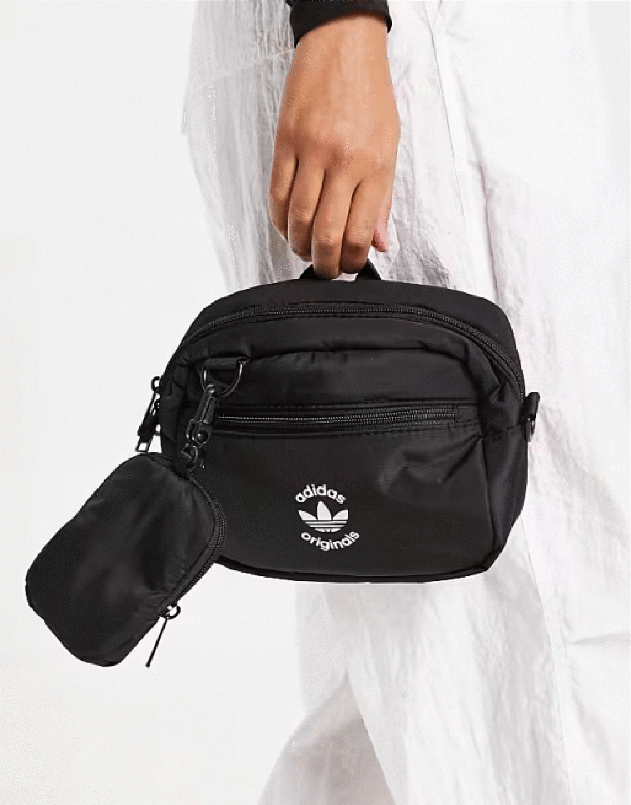 Adidas Originals puffer and pouch crossbody in black