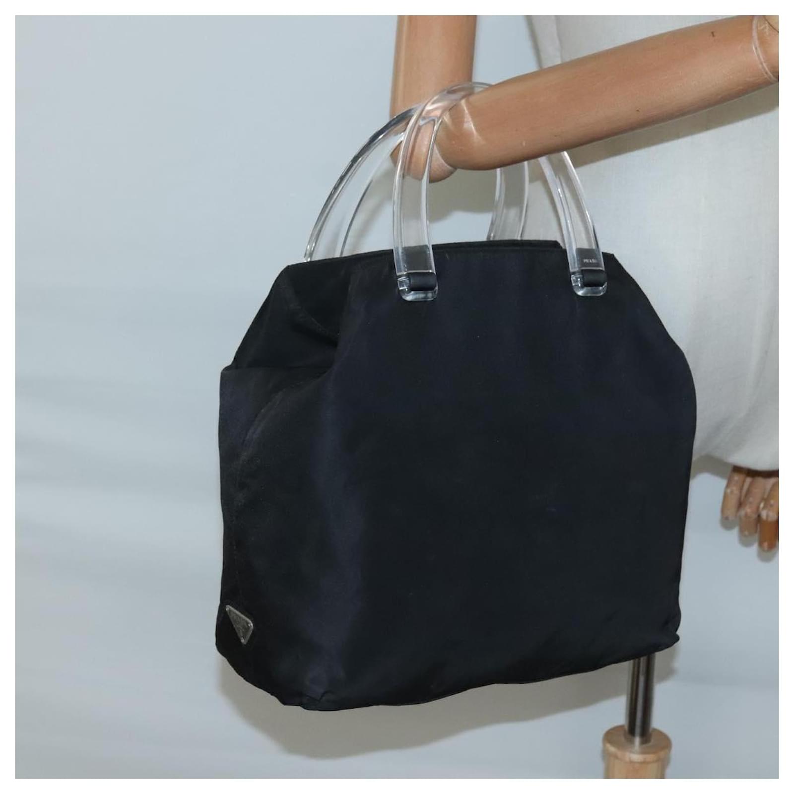 Prada Vintage Tessuto Lucite Handle Bag