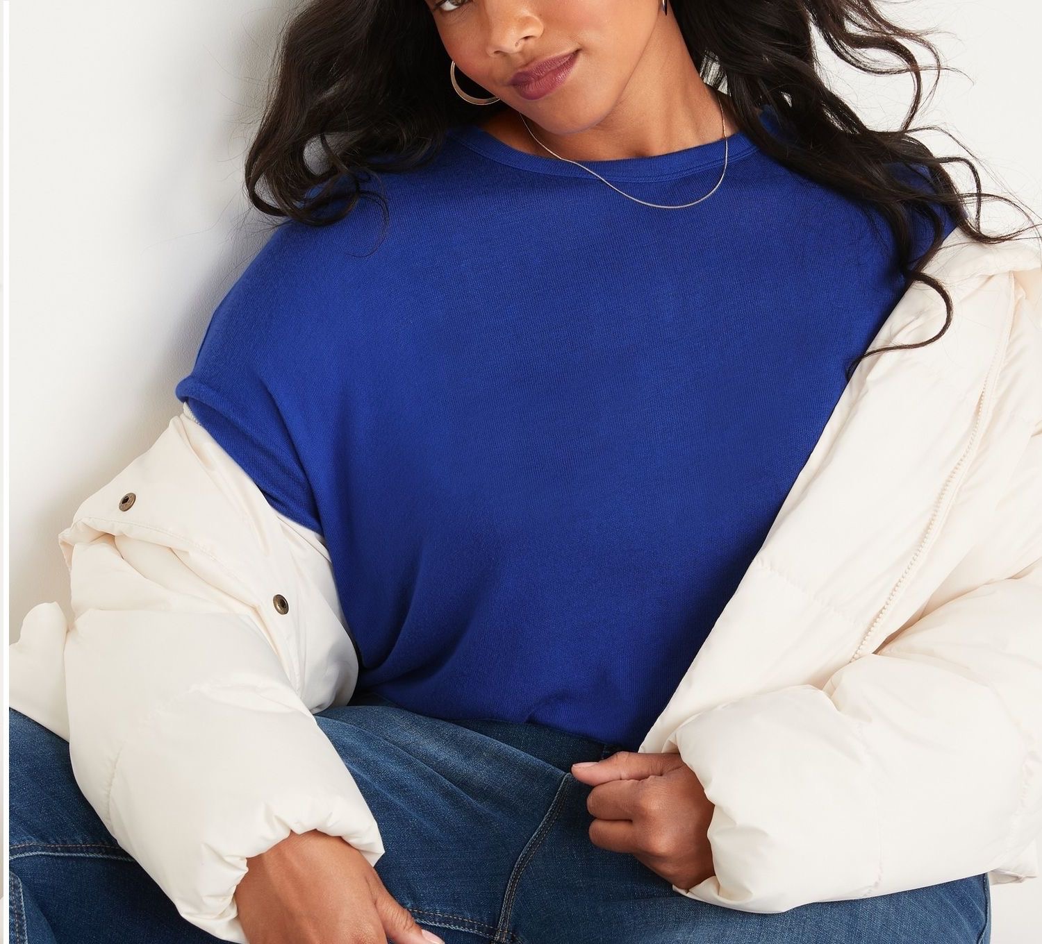 Long-Sleeve Oversized Crew-Neck Tee Old Navy (talla XS)