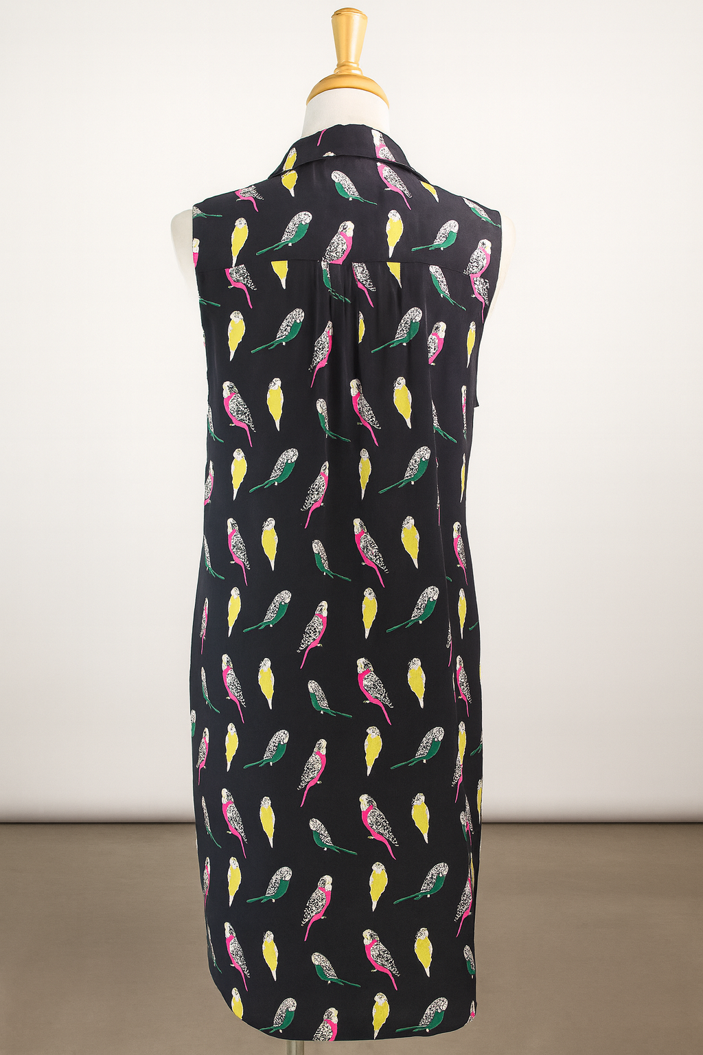 Banana Republic navy parakeet patterned dress (Talla 6)