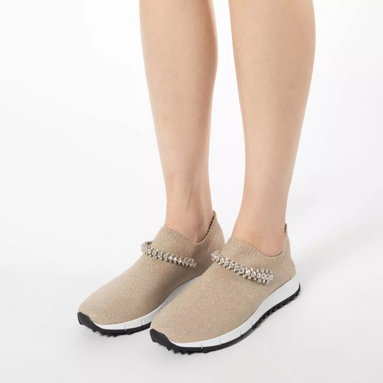 Jimmy Choo Beige Verona Sneakers (talla 6)