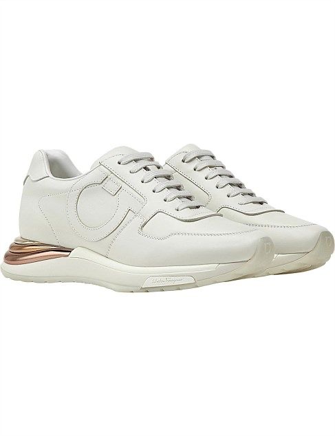 Salvatore Ferragamo – Brooklyn leather White Low Top Sneakers (talla 7)