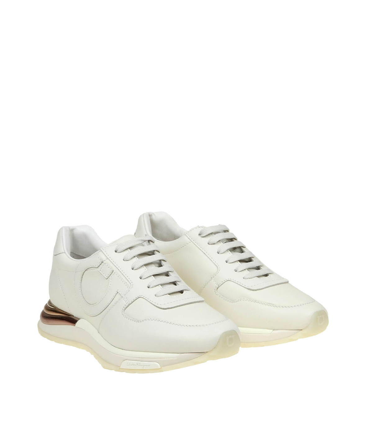 Salvatore Ferragamo – Brooklyn leather White Low Top Sneakers (talla 7)