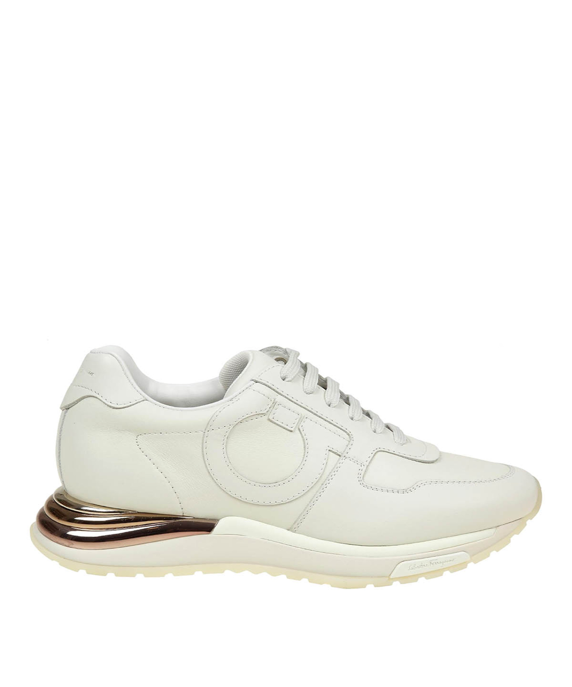 Salvatore Ferragamo – Brooklyn leather White Low Top Sneakers (talla 7)