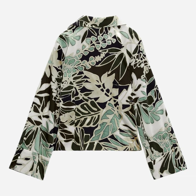 Zara print top V neck nueva (talla M)