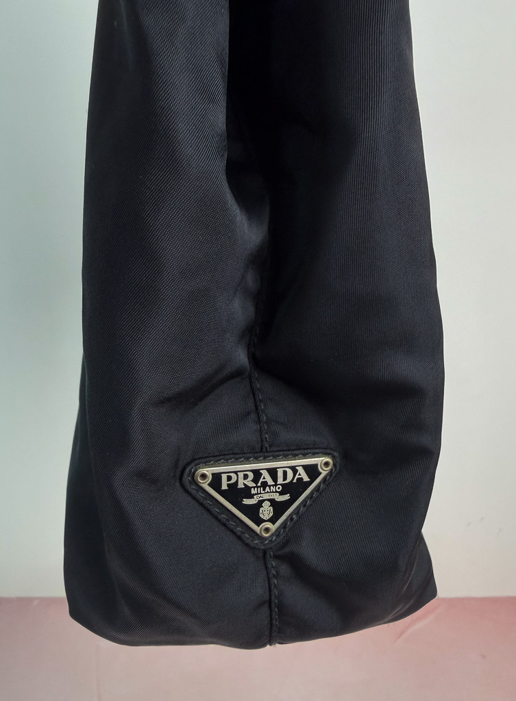 Prada Vintage Tessuto Lucite Handle Bag