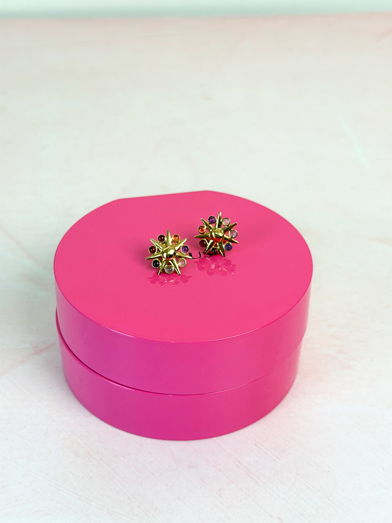 Pendientes sol con baño de oro 18 kt sobre plata y gemas Magic Nature TOUS