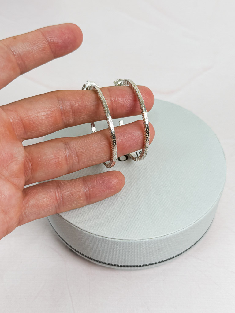 Large Silver Straight disc Earrings TOUS - 2