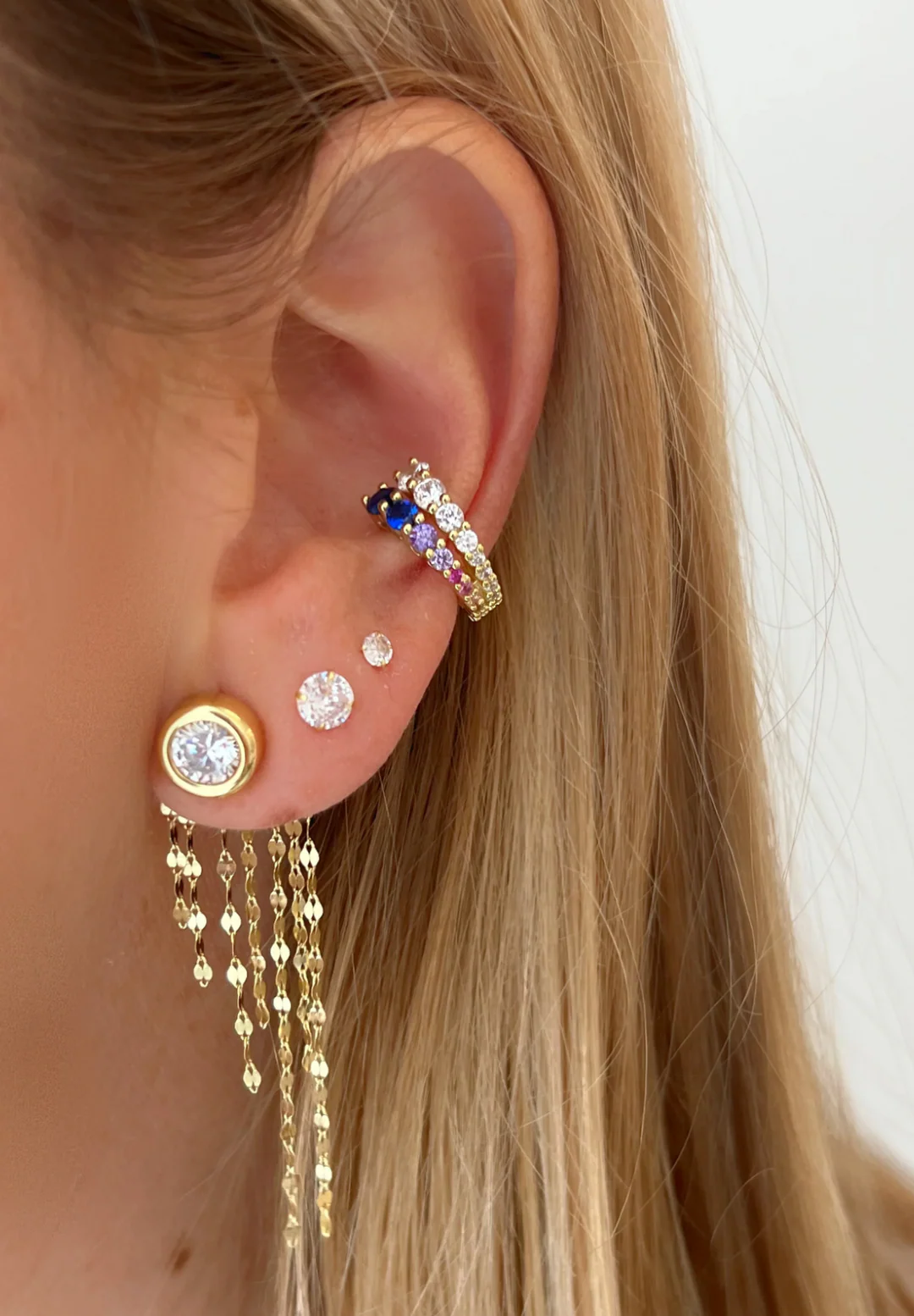 Cateana Bezel Stud Earring Ellie Vail