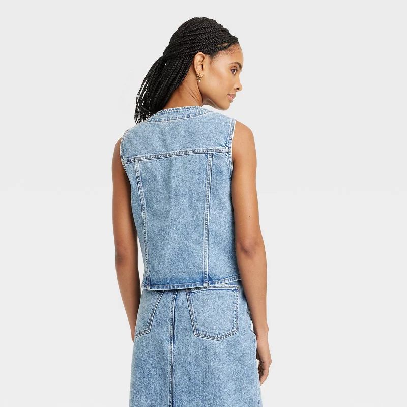 V-Neck Denim Vest - Universal Thread (talla M)