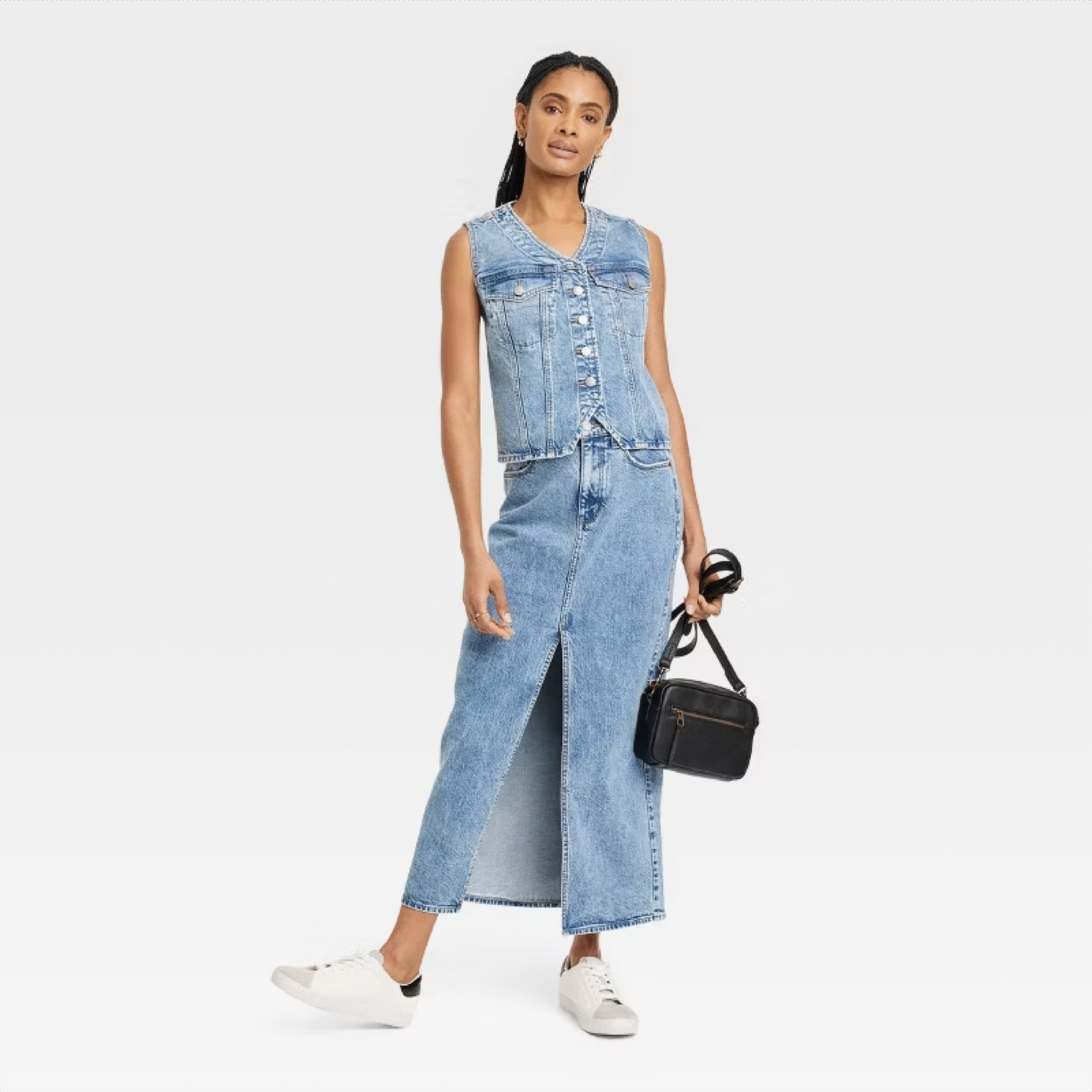 V-Neck Denim Vest - Universal Thread (talla M)