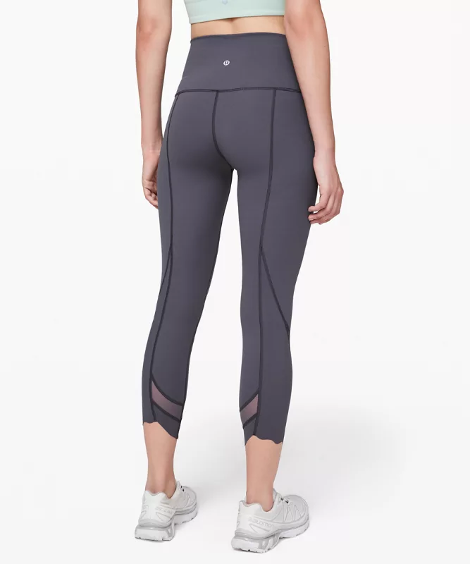 Lululemon Wunder Under Crop II *Roll Down Scallop Full-On Luxtreme 24" (talla 6)