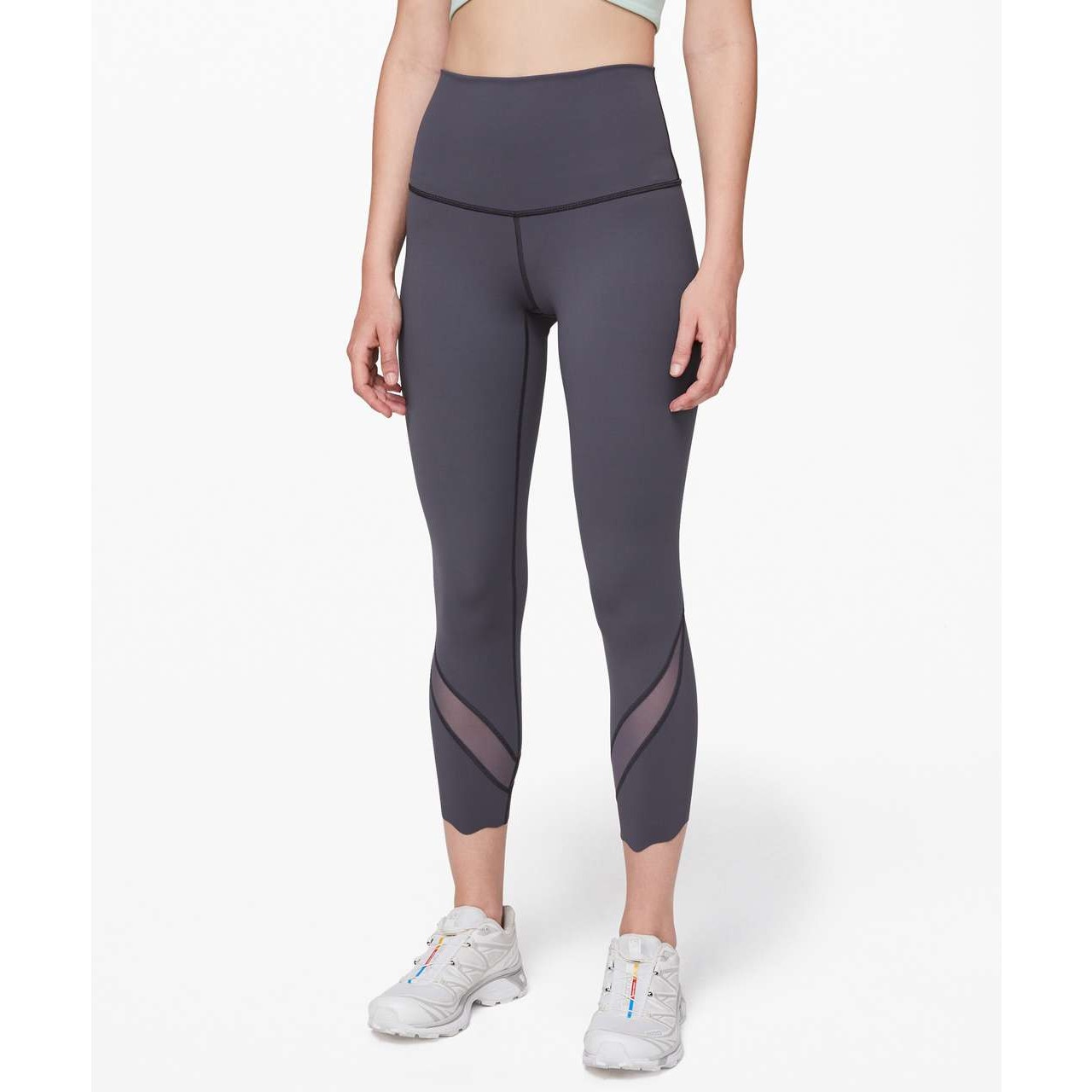Lululemon Wunder Under Crop II *Roll Down Scallop Full-On Luxtreme 24″ (talla 6)