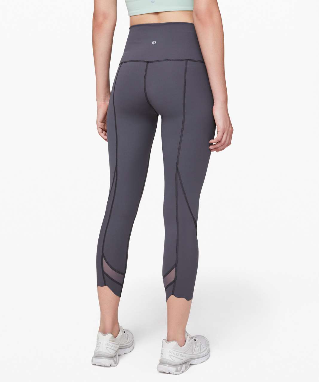 Lululemon Wunder Under Crop II *Roll Down Scallop Full-On Luxtreme 24" (talla 6)