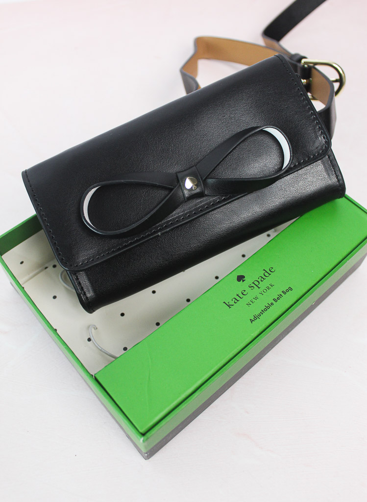 Kate Spade Bow Belt Bag in Black