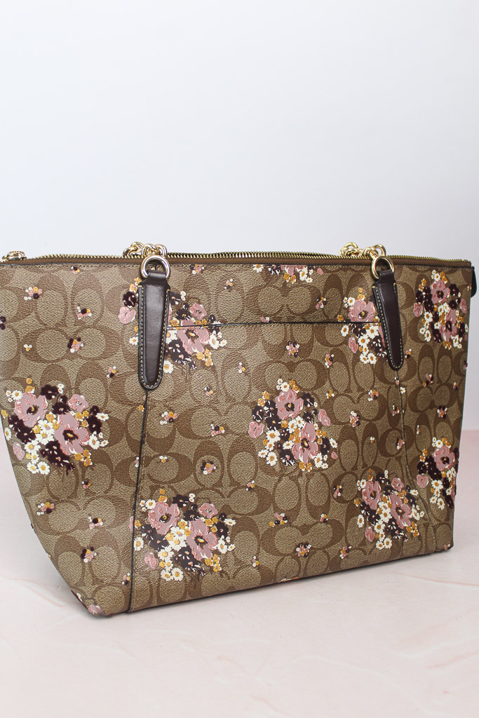 Coach Tote Signature Canvas with floral