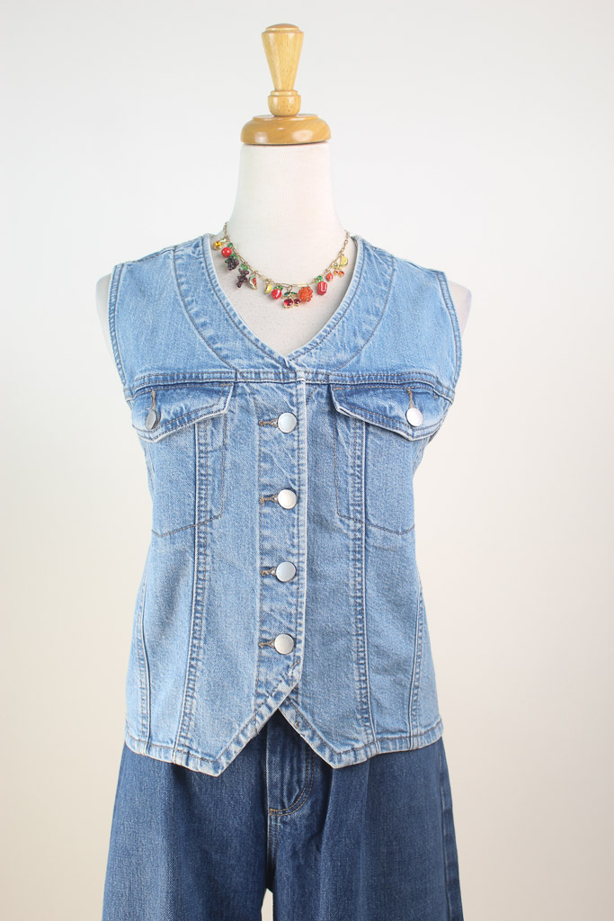 V-Neck Denim Vest – Universal Thread (talla M) - 3