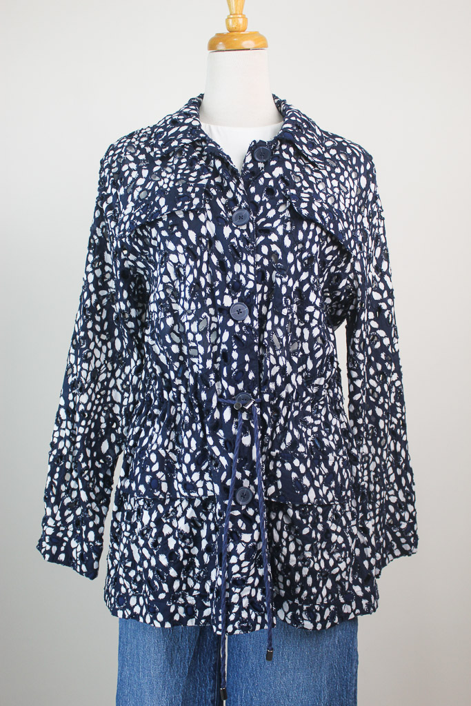 Petite Simply Vera Vera Wang Eyelet Jacket (talla L)