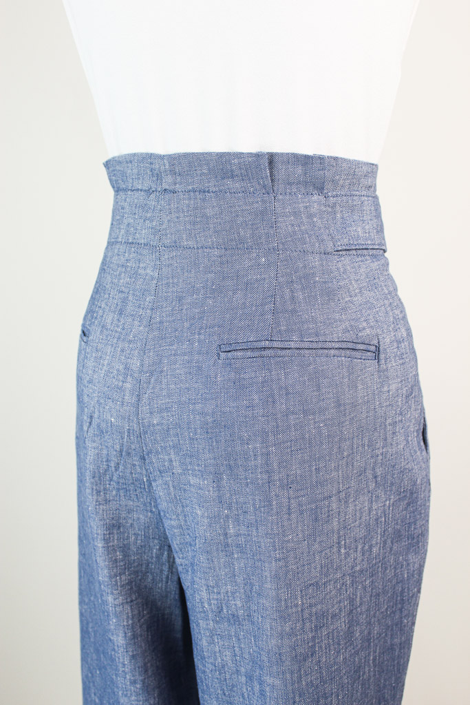 ANN TAYLOR Chambray Paperbag Ankle Pant nuevo (talla L) - 3