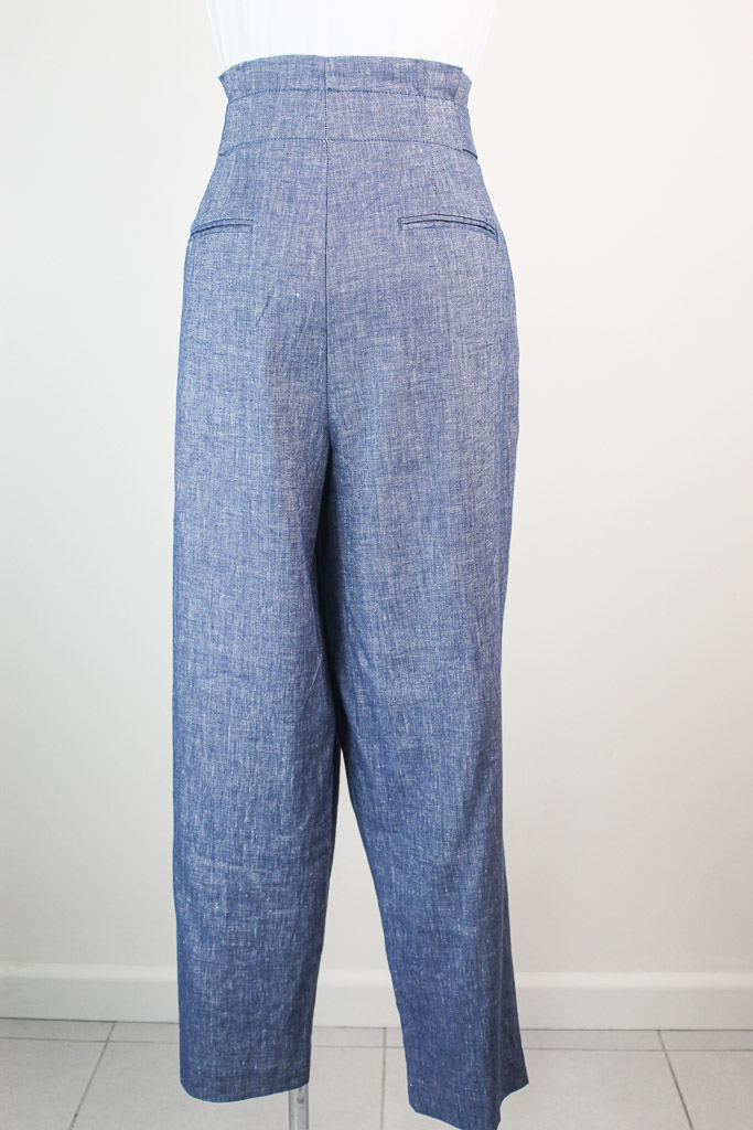 ANN TAYLOR Chambray Paperbag Ankle Pant nuevo (talla L) - 2