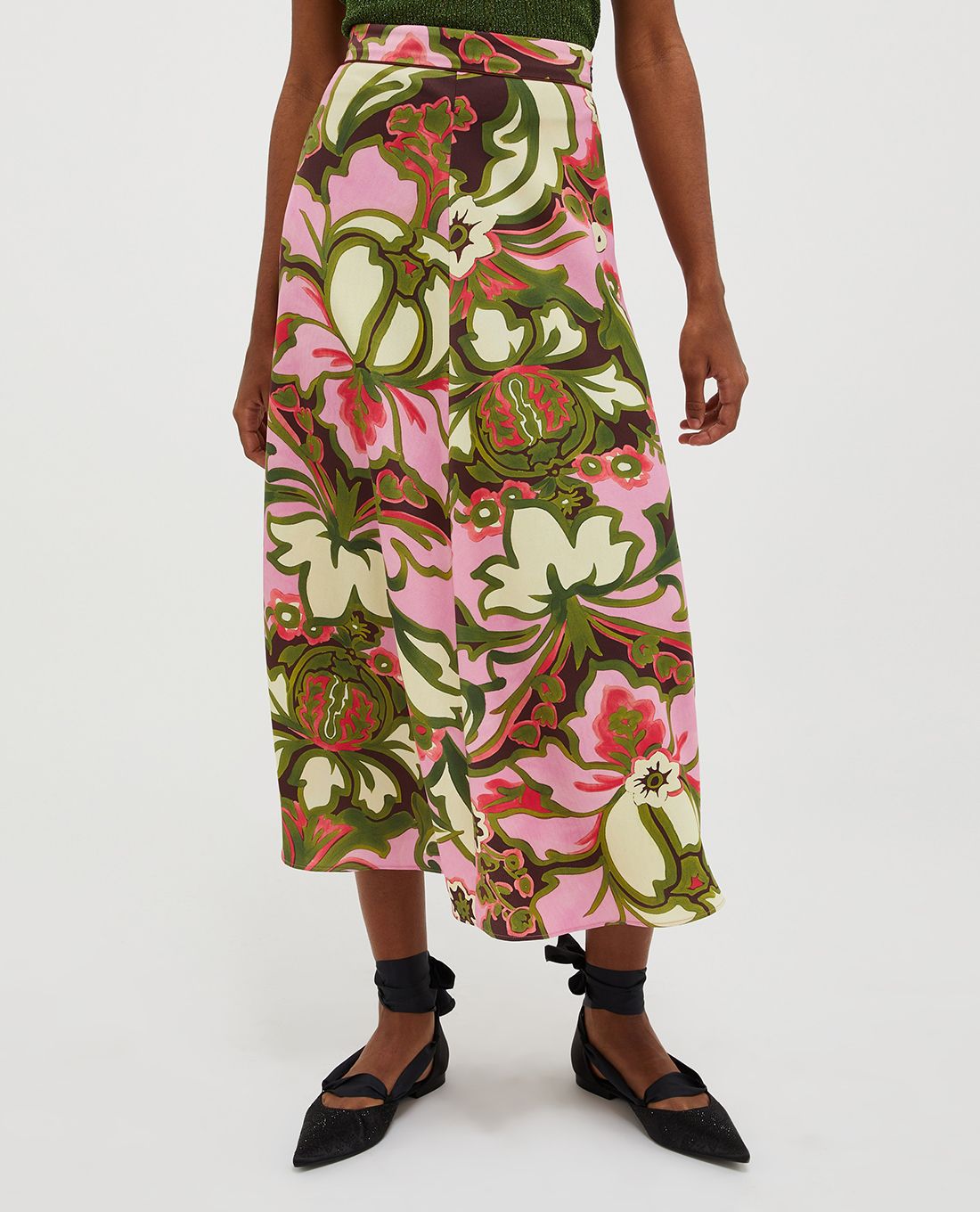 Max & Co midi skirt in floral print (talla small)