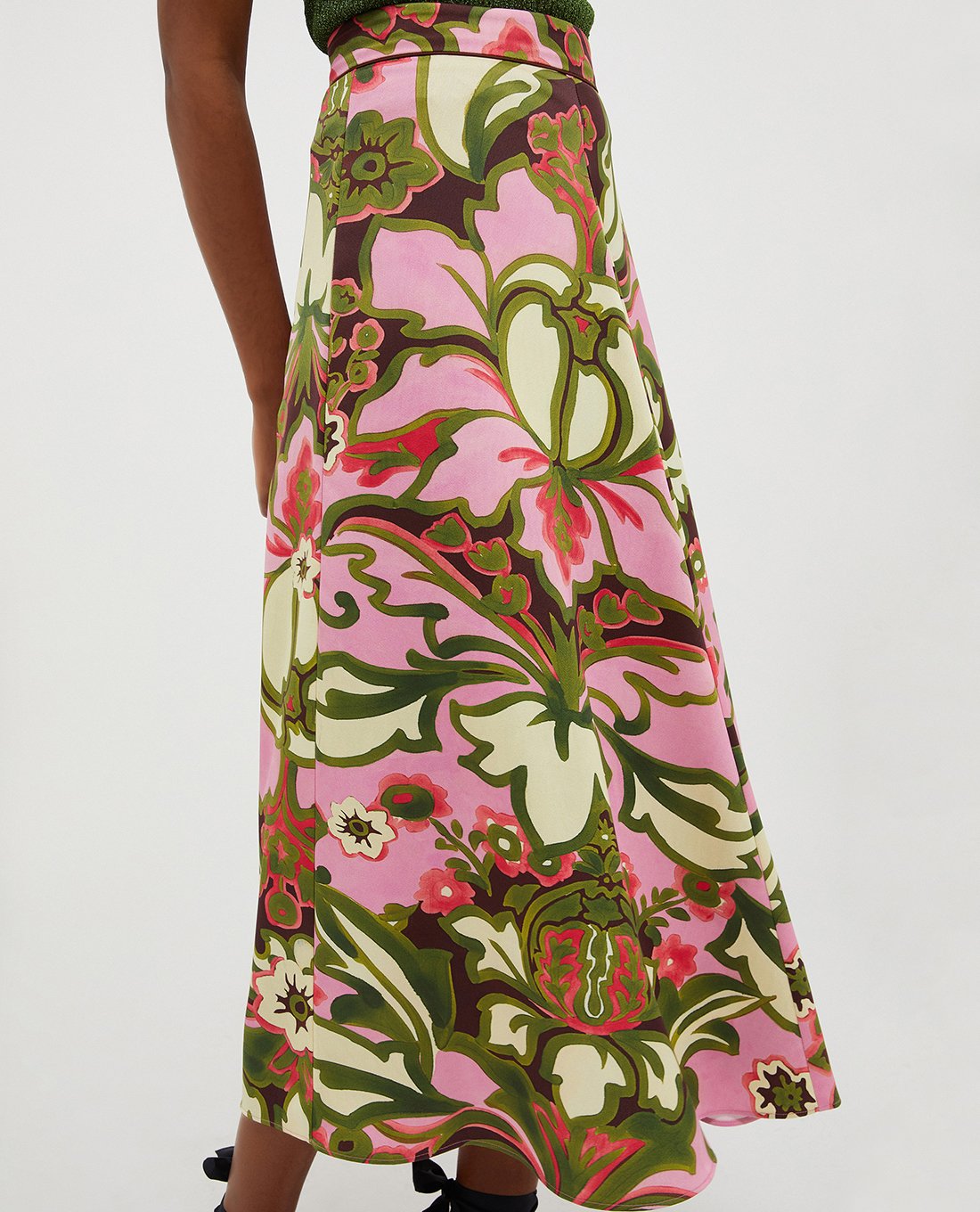 Max & Co midi skirt in floral print (talla small)