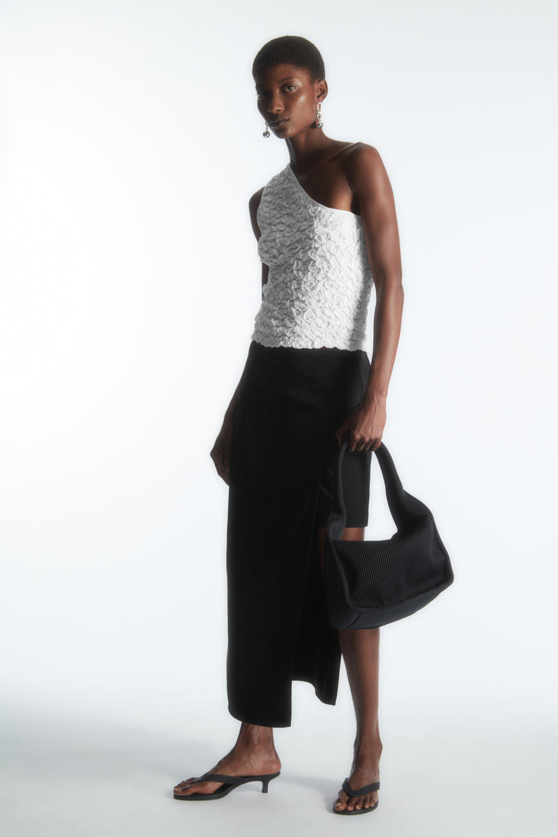 Quilted One Shoulder Tank Top Cos (talla small) - 2