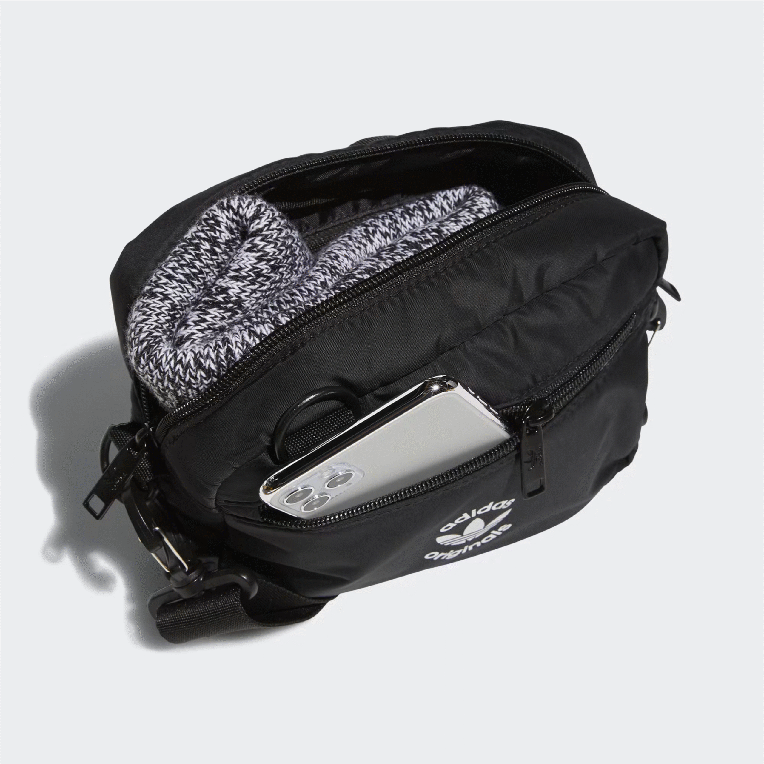 Adidas Originals puffer and pouch crossbody in black