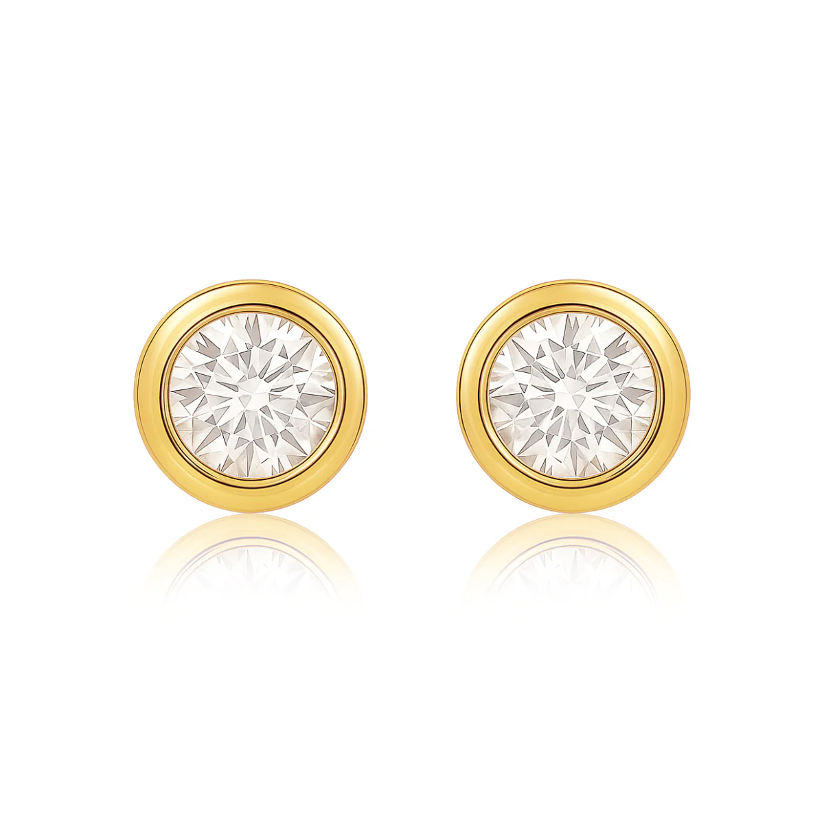 Cateana Bezel Stud Earring Ellie Vail - 2