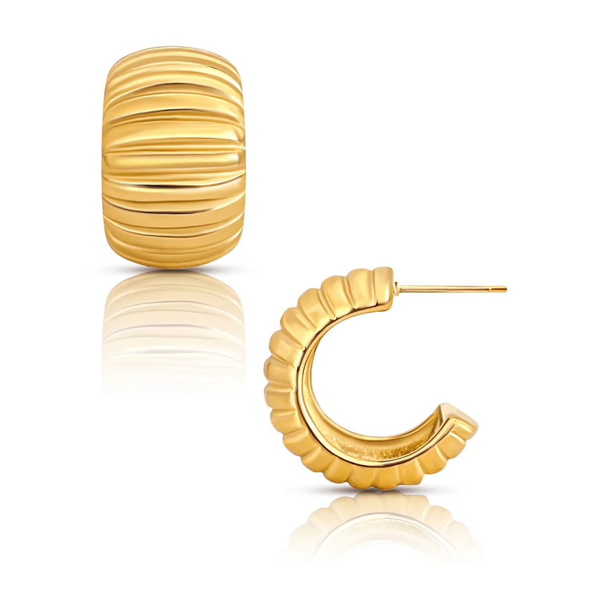 Ellie Vail – Peyton Chunky Hoop Earring - 4