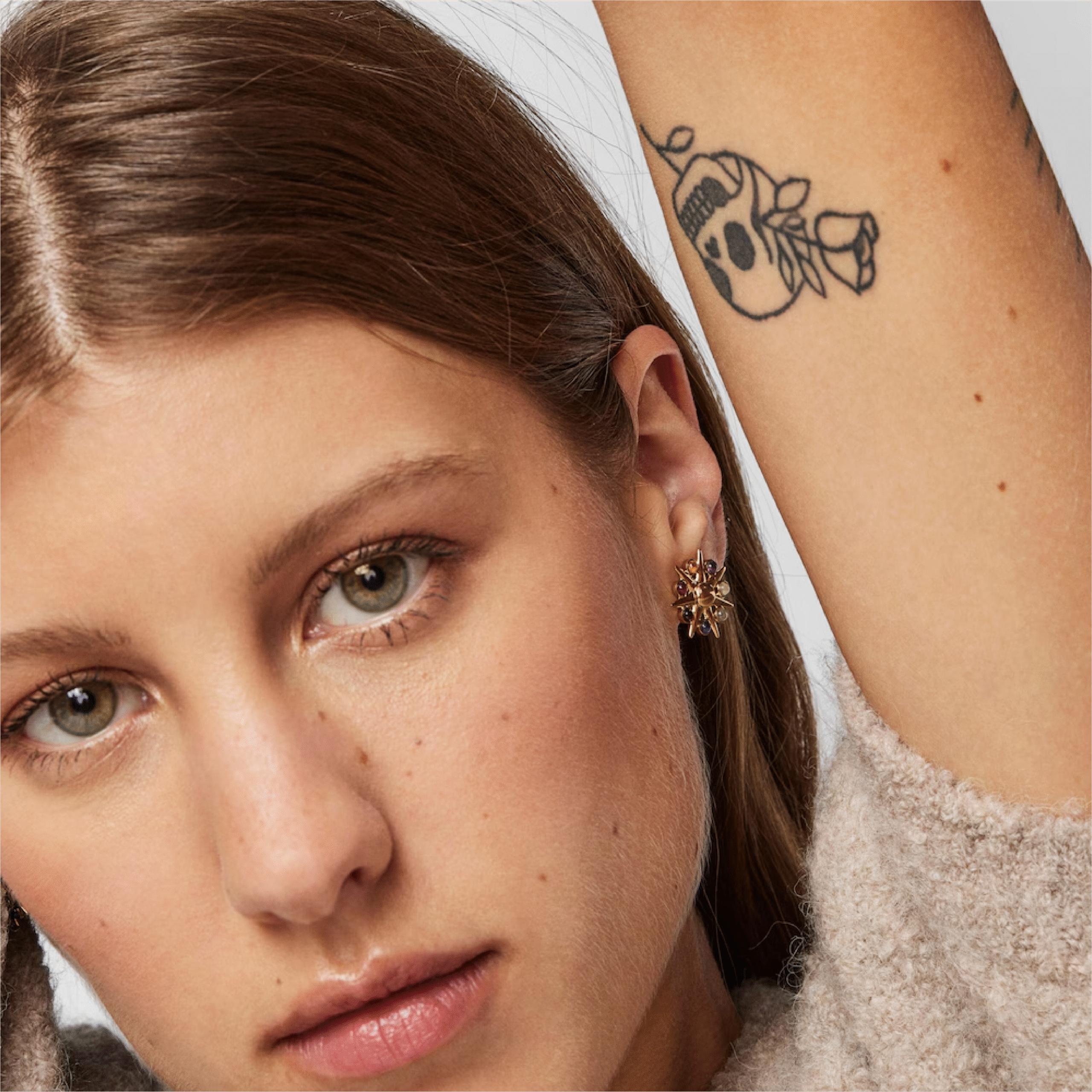 Pendientes sol con baño de oro 18 kt sobre plata y gemas Magic Nature TOUS - 4