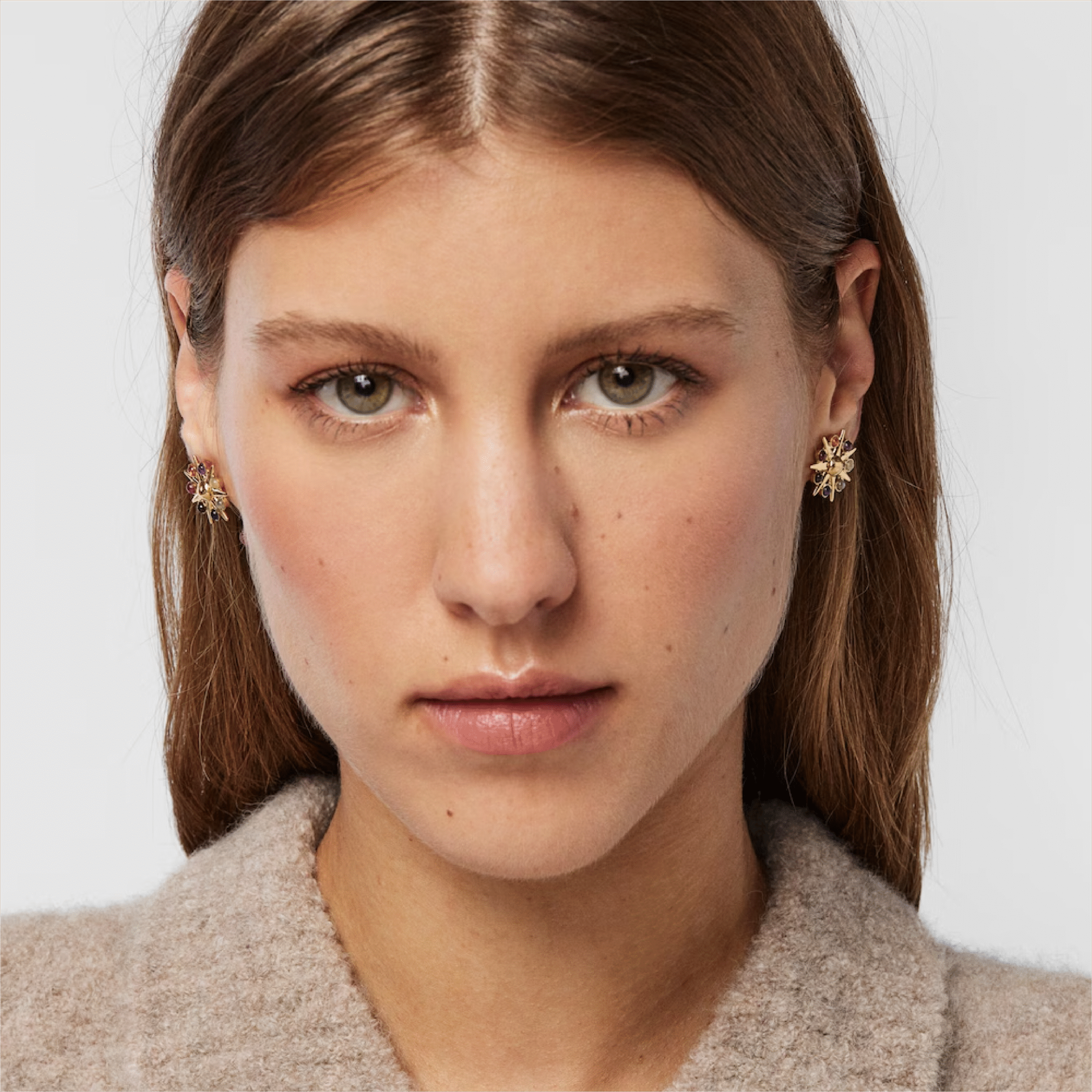 Pendientes sol con baño de oro 18 kt sobre plata y gemas Magic Nature TOUS - 3