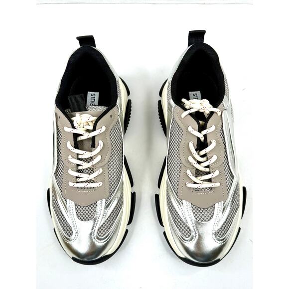 Steve Madden Possession Chunky Lace-Up Sneakers (talla 7,5 pequeño) - 4