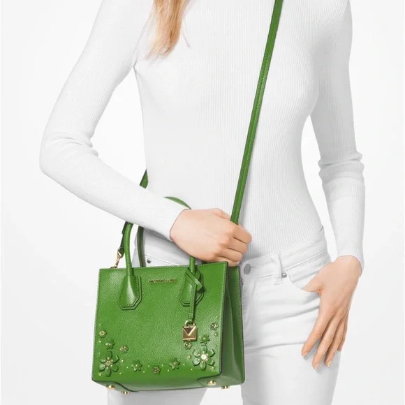 Michael Michael Kors Mercer Floral Leather Crossbody