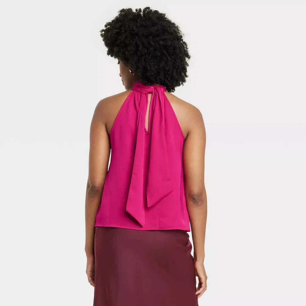 A New Day Women’s Satin Halter nueva (talla XS) - 3