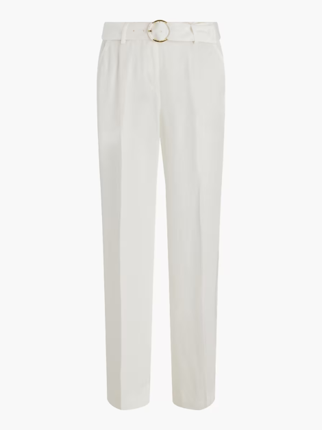 Linen-Blend Belted Relaxed Trouser Pant Express (talla 6R) - Imagen 5