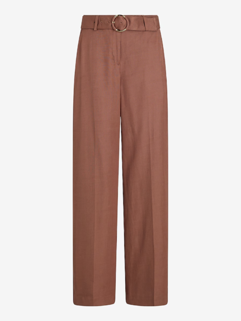 Linen-Blend Belted Relaxed Trouser Pant Express (talla 6R) - Imagen 6