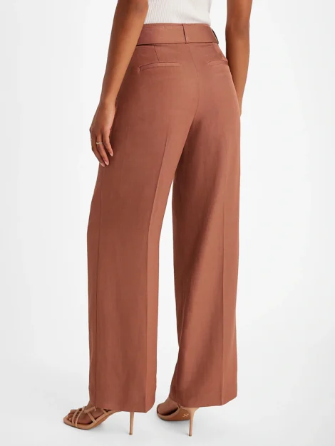 Linen-Blend Belted Relaxed Trouser Pant Express (talla 6R) - Imagen 2