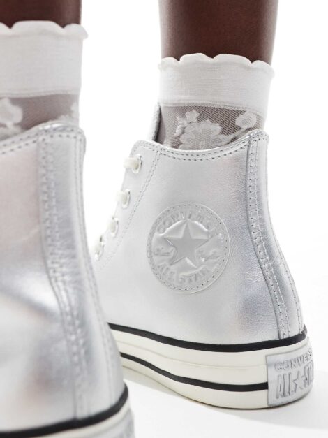 Chuck Taylor All Star Metallic Leather (talla 7) - Imagen 2