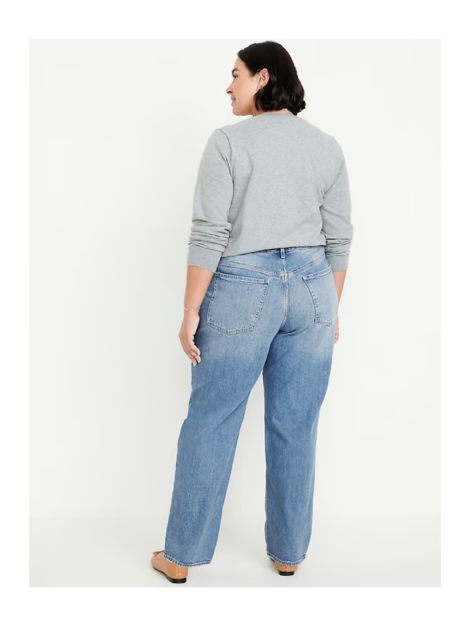 High-Waisted OG Loose Ripped Jeans Old Navy (talla 10) - Imagen 2