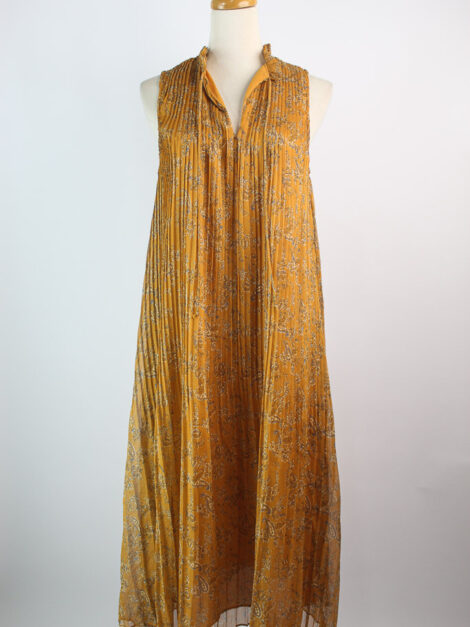 MANGO Printed Pleated Dress (talla small) - Imagen 4