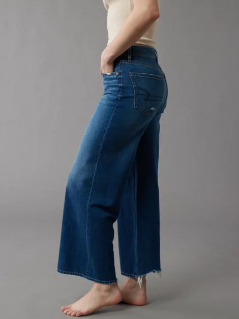 Super High rise baggy wide leg ankle American eagle (talla 2 26W) - Imagen 5