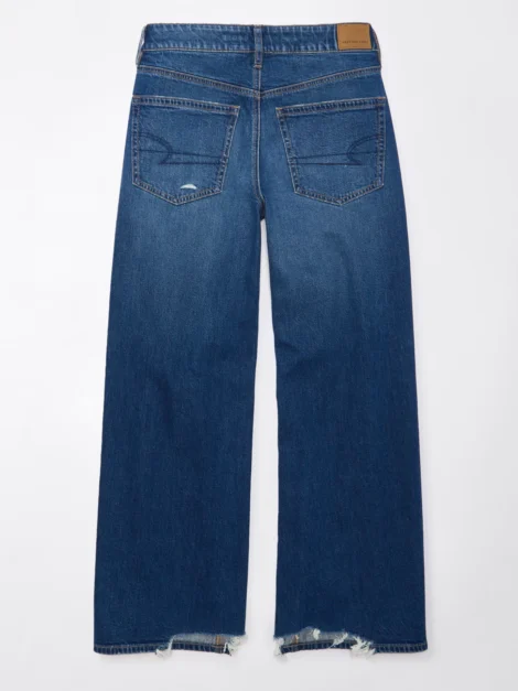 Super High rise baggy wide leg ankle American eagle (talla 2 26W) - Imagen 4