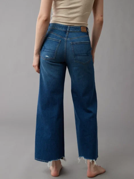 Super High rise baggy wide leg ankle American eagle (talla 2 26W) - Imagen 3