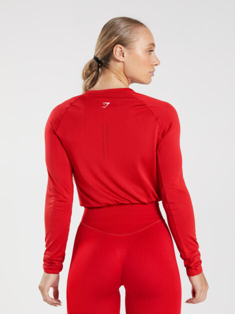 Sweat Seamless Long Sleeve Crop Top GYMSHARK (talla M) - Imagen 3