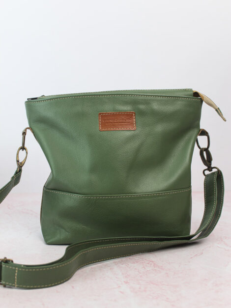 Bolso Cuero Papel & Tijera